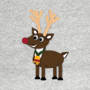 Christmas Felt Reindeer T-Shirt